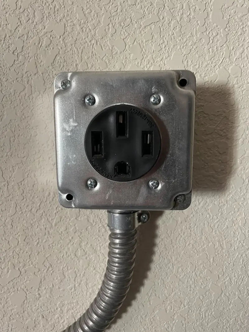 NEMA 14-50 outlet installed for Electrical Panel Upgrade in Mexia